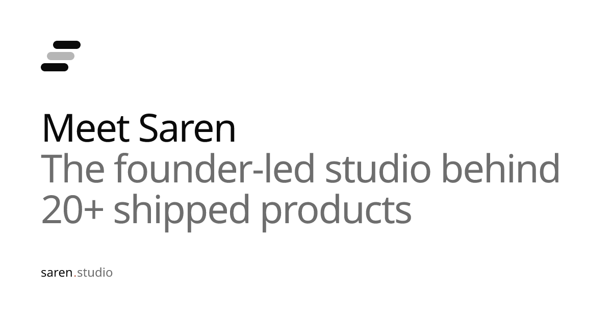 Saren Studio | MVP Development Studio for Founders